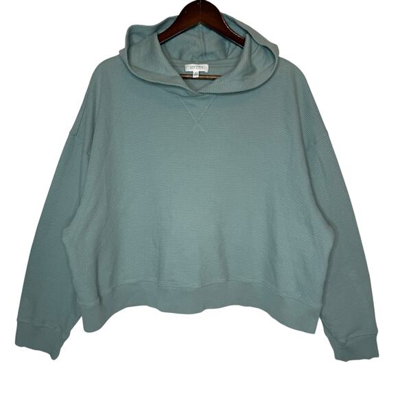 Haven Well Within Tops - Haven Well Within Organic Cotton Waffle Hoodie Dragonfly size XL